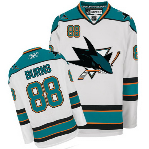 Best Quality San Jose Sharks 88 Brent Burns White NHL Hockey Jersey